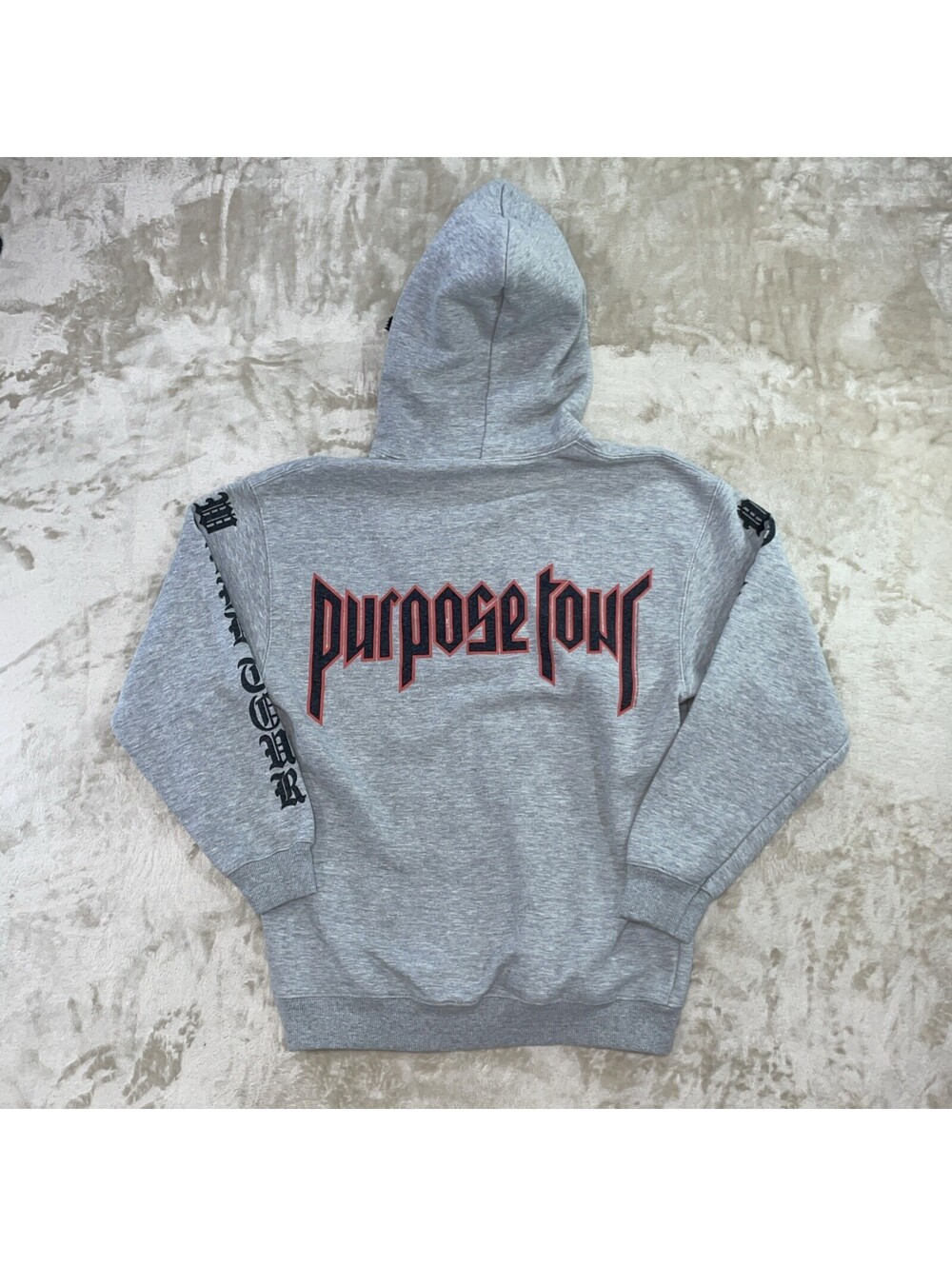 Justin Bieber 2016 “Purpose Tour” Hoodie Sweatshirt Gray Pullover Mens S